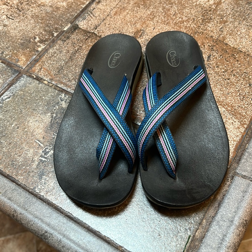 Chaco Black and Blue Women's Sandals
